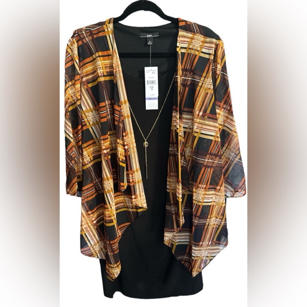 R & K Originals Faux-Jacket Dress With Removable Necklace - Picture 1 of 7